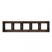 Рамка на 5 постов гор./верт., цвет Antique solver
