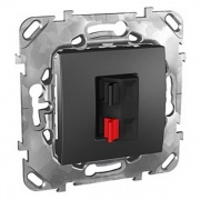 Аудио розетка   SE Unica Top, графит