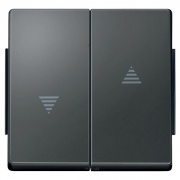 Клавиша 2-ая IP44 для кноп/клав выключателей рольставней Aquadesign Merten антрацит