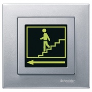 Накладка с окошком для механизмов светодиодной сигнальной лампы System M Merten алюминий