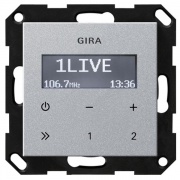 Радиоприемник скрытого монтажа RDS без динамика System 55 Gira алюминий