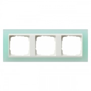 Рамка 3-ая Gira Event Матово-Зеленый цвет вставки Белый глянцевый