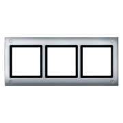 Рамка 3-ая IP44 с винтовым креплением Aquadesign Merten Алюминий