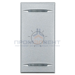 Axolute Клавиши с символами для системы автоматизации для 2 функций - 1 модуль, лампочка, цвет алюми