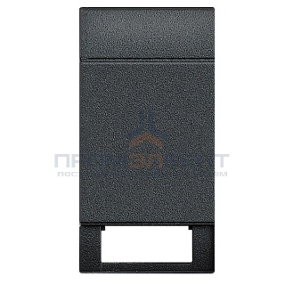 LivingLight Клавиша с 1 отверстием для вставки символа, размер 1 модуль, цвет антрацит