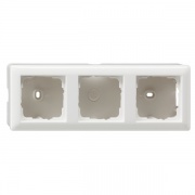 Корпус 3-ой для накладного монтажа с рамкой Standard 55 Gira System 55 Белый глянцевый