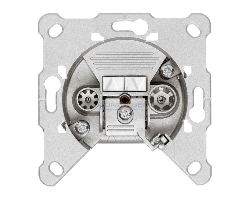 Розетка Hirschmann TV-SAT проходная, 2 выхода (проход: ТV-1,0-1,2 дБ, SAT-1,6-2,4 дБ; выход: TV-8,0-