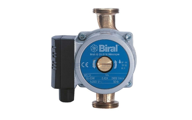 Насос циркуляционный Biral WX 12/120 (для ГВС, 1x230 В, Qmax 3 м³/ч, Hmax 2 м, 2200 об/мин)