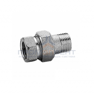 Сгон прямой Giacomini R18 - 1"1/2 (ВР/НР, для стальной трубы, хромированный)
