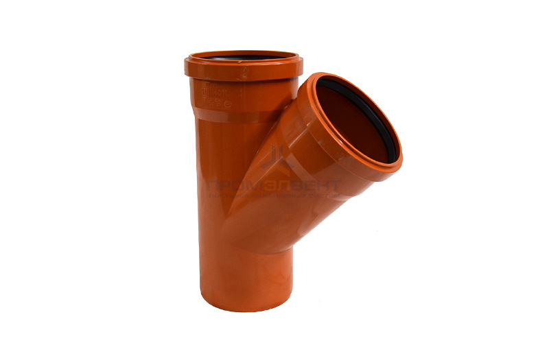 Тройник 45° для наружной канализации СИНИКОН НПВХ - 110