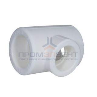 Тройник переходной KALDE - 75 x 32 x 75 (для полипропиленовых труб под пайку, цвет белый)