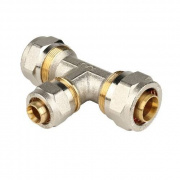 Тройник переходной STOUT - 26 x 26 x 20 (винтовой, для металлопластиковых труб)