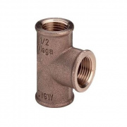 Тройник редукционный Viega 3130 - 1"1/4 x 1/2" x 1"1/4 (резьбовой, бронза без покрытия)