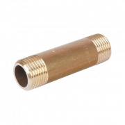 Удлинитель резьбовой STOUT - 1"1/2 длина 130 мм (НР/НР, латунь без покрытия)