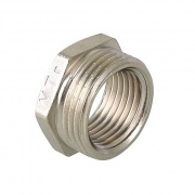 Футорка резьбовая VALTEC VTr.581 - 3/4" x 1/2" (НР/ВР, латунь никелированная)