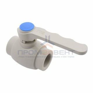 Кран шаровой FV-Plast - 63 (для полипропиленовых труб под пайку, цвет серый, ручка рычаг)