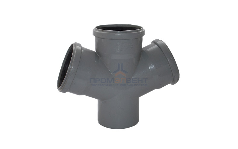 Крестовина одноплоскостная для внутренней канализации Valsir - 110 x 110 x 110x65°