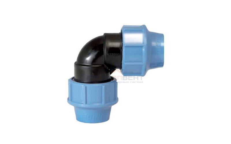 Отвод 90° UNIDELTA 1006 - 40 (винтовой, для труб ПНД)