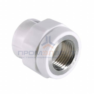 Переход на внутреннюю резьбу VALTEC VTp.702 - 32 x 3/4" (для полипропиленовых труб, цвет белый)