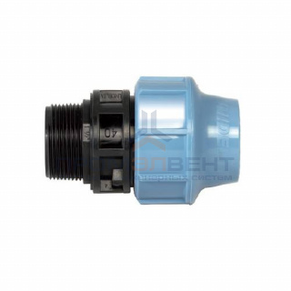 Переход на наружную резьбу UNIDELTA 1003 - 25 x 1" (винтовой, для труб ПНД, резьба пластиковая)