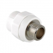 Переход на наружную резьбу VALTEC VTp.701 - 20 x 1/2" (для полипропиленовых труб, цвет белый)