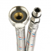 Подводка под смеситель гибкая Industrias Mateu (Штуцер/Гайка) - М10-18 x 1/2" (длина 600 мм)