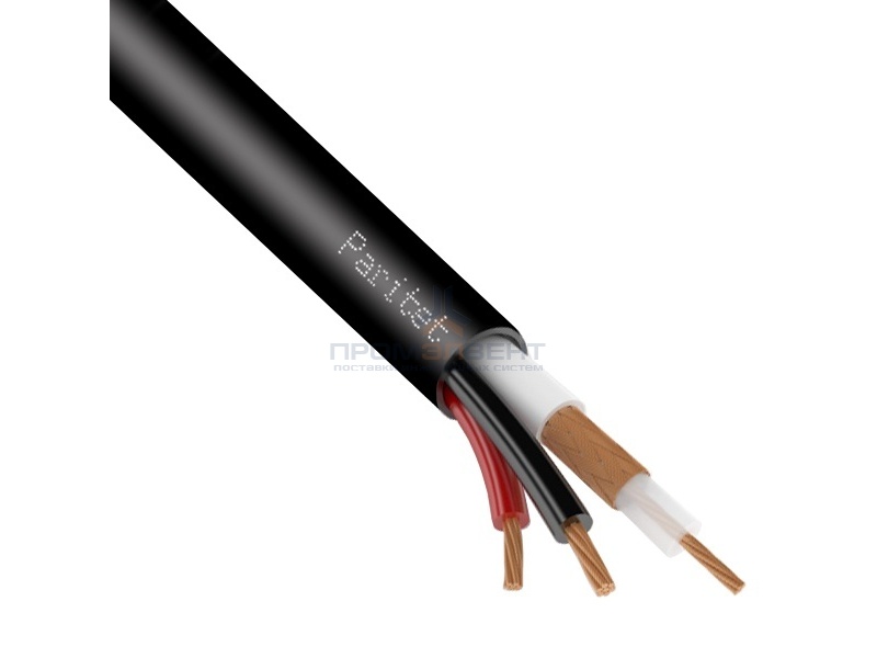 Кабель видеонаблюдения КВК-П-2 2х0,75 внешний [бухта 200м]