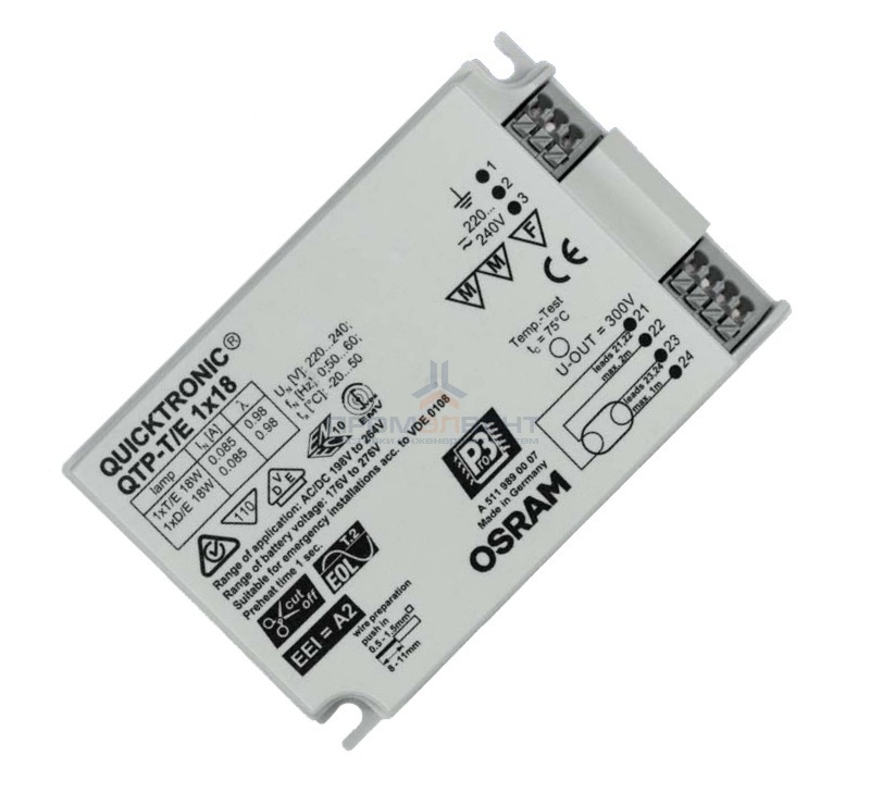 ЭПРА Osram QTP-T/E 1x18 для компактных люминесцентных ламп