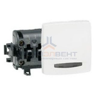 Переключатель Legrand Oteo с подсветкой белый