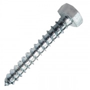 Шуруп-глухарь 10х180 по дереву с шестигранной головкой оцинкованный DIN571