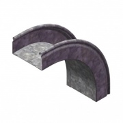 Угол внешний плавный 90 град. к лотку 50х50 OSTEC