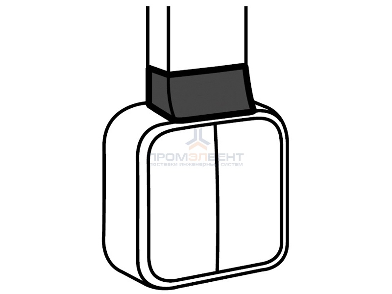 Адаптер QUTEO для кабель-канала 40x16мм Legrand METRA