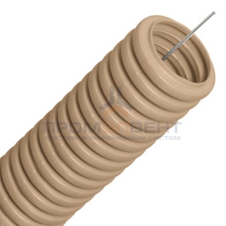Труба гофрированная ПВХ д16 под дерево (сосна) с протяжкой (бухта 25м)