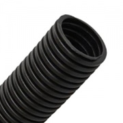 Труба гофрированная ПНД d63мм с протяжкой, черная [бухта 15м]