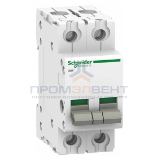 Выключател нагрузки iSW Acti 9 Schneider Electric 2П 100A (модульный рубильник)