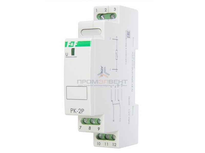 Реле электромагнитное PK-2P 2х8А, 220V, 2NO