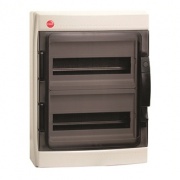 Щиток настенный DKC (2х12) на 24 модуля IP65 серый с прозрачной дверцей