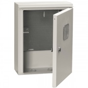 Щит металлический влагозащищенный ЩУ 3/1-0 74 У1 IP54, на 3-х фазный счетчик, 395х310х150