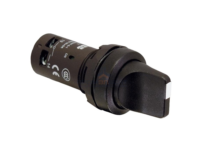 Переключатель ABB C2SS1-30B-10 2-х позиционный черный 1НО (45 градусов) с фиксацией